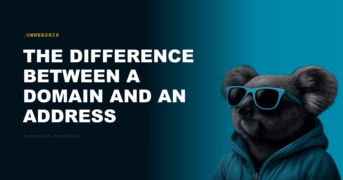 The difference between a domain and an address
