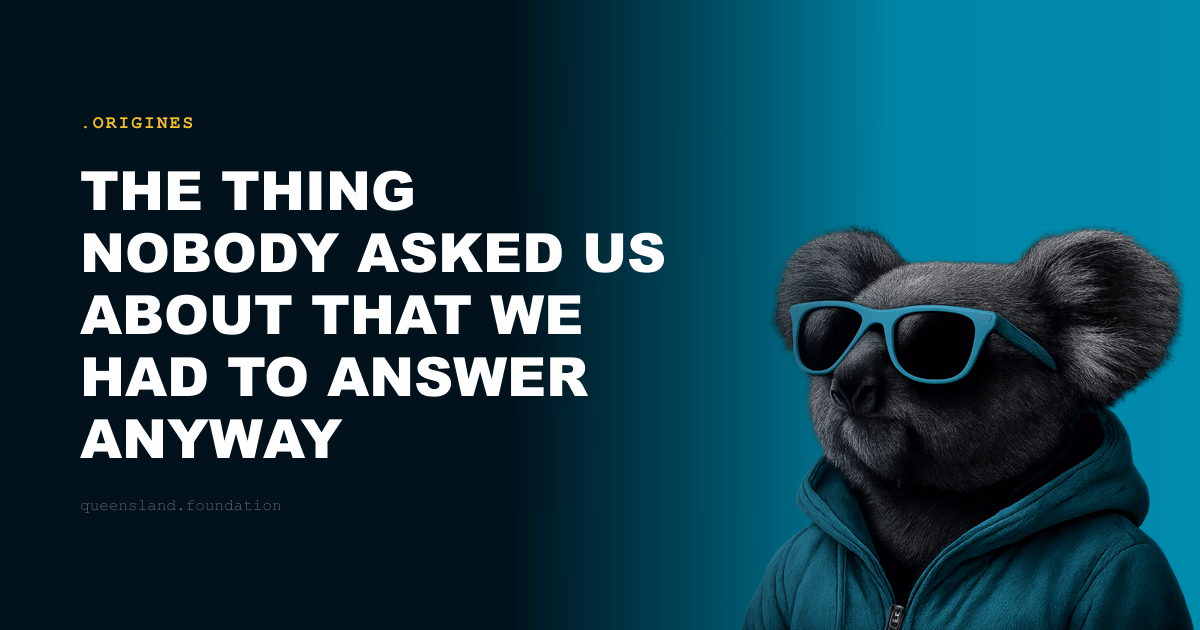 The thing nobody asked us about that we had to answer anyway