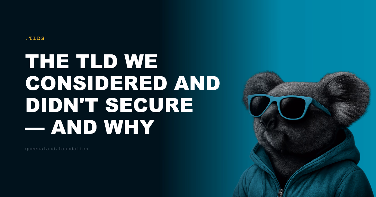 The TLD we considered and didn't secure — and why