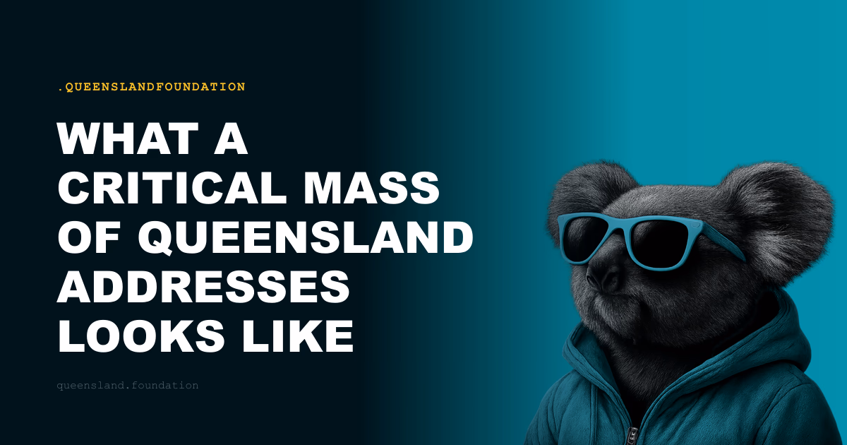 What a Critical Mass of Queensland Addresses Looks Like