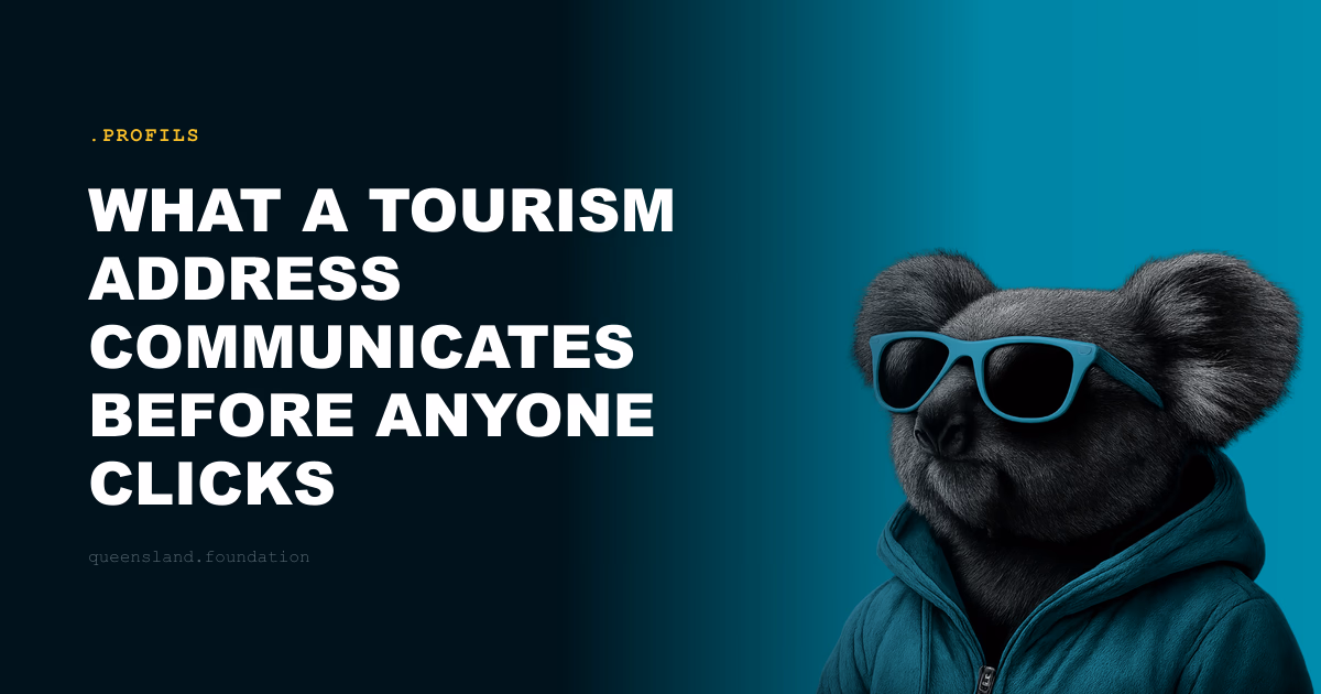 What a tourism address communicates before anyone clicks