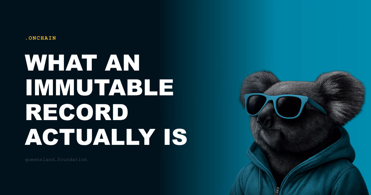 What an immutable record actually is