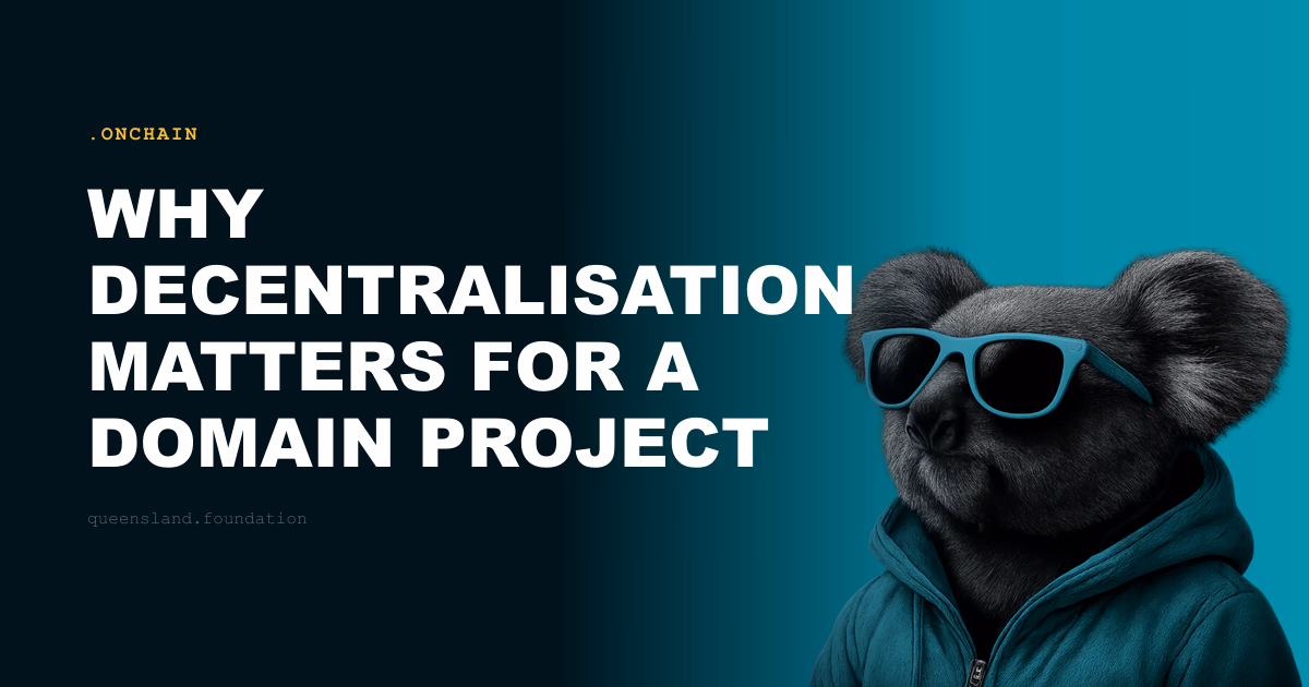 Why decentralisation matters for a domain project