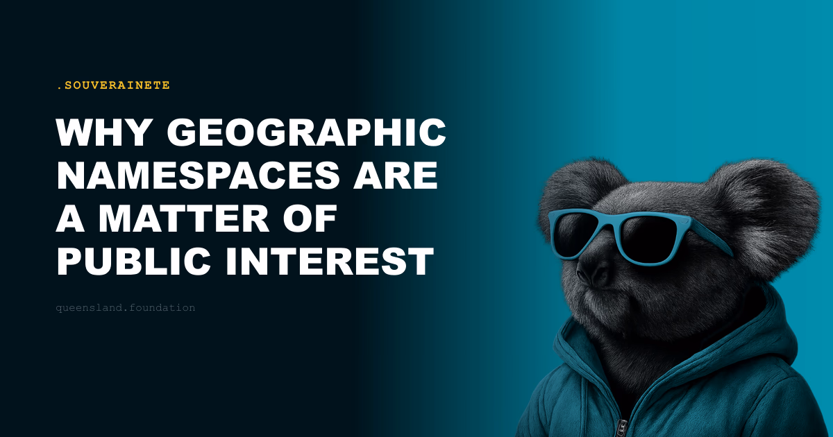 Why geographic namespaces are a matter of public interest
