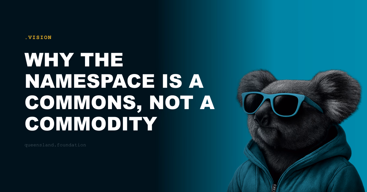 Why the namespace is a commons, not a commodity
