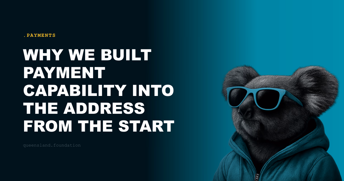 Why we built payment capability into the address from the start