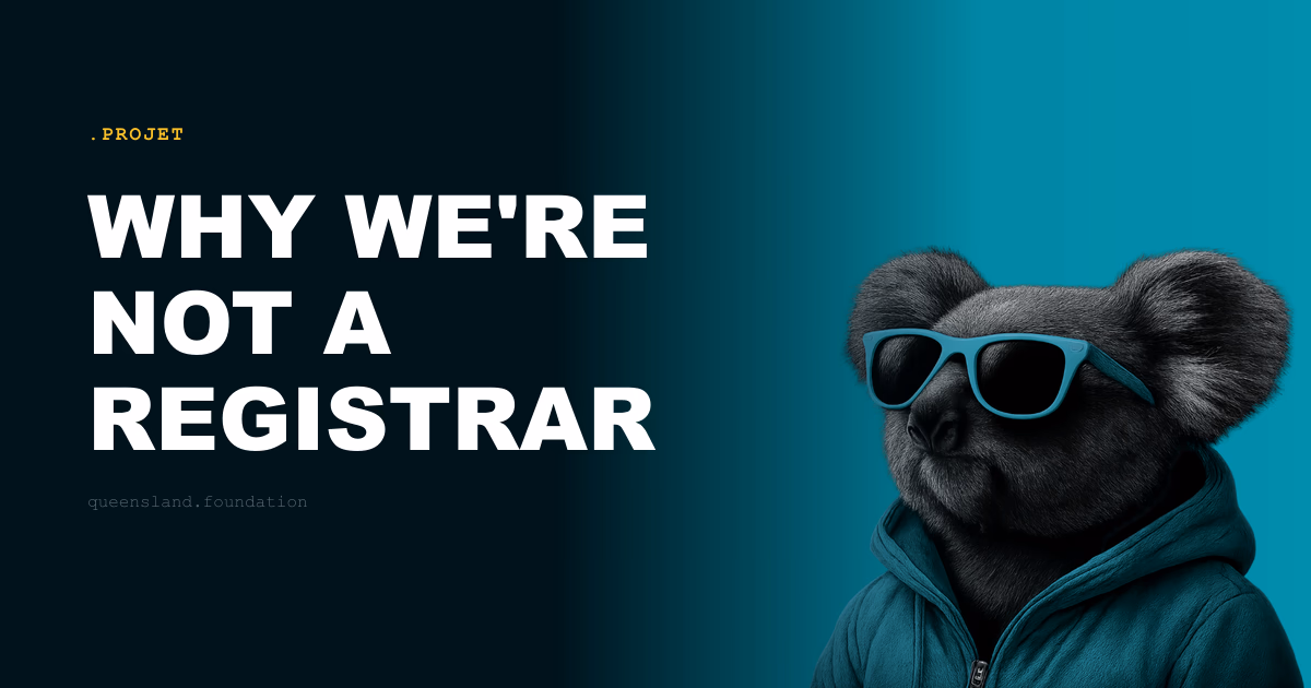 Why we're not a registrar
